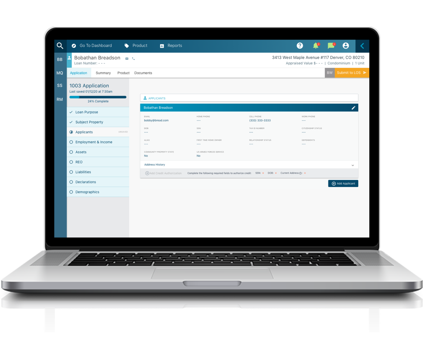 Mortgage application