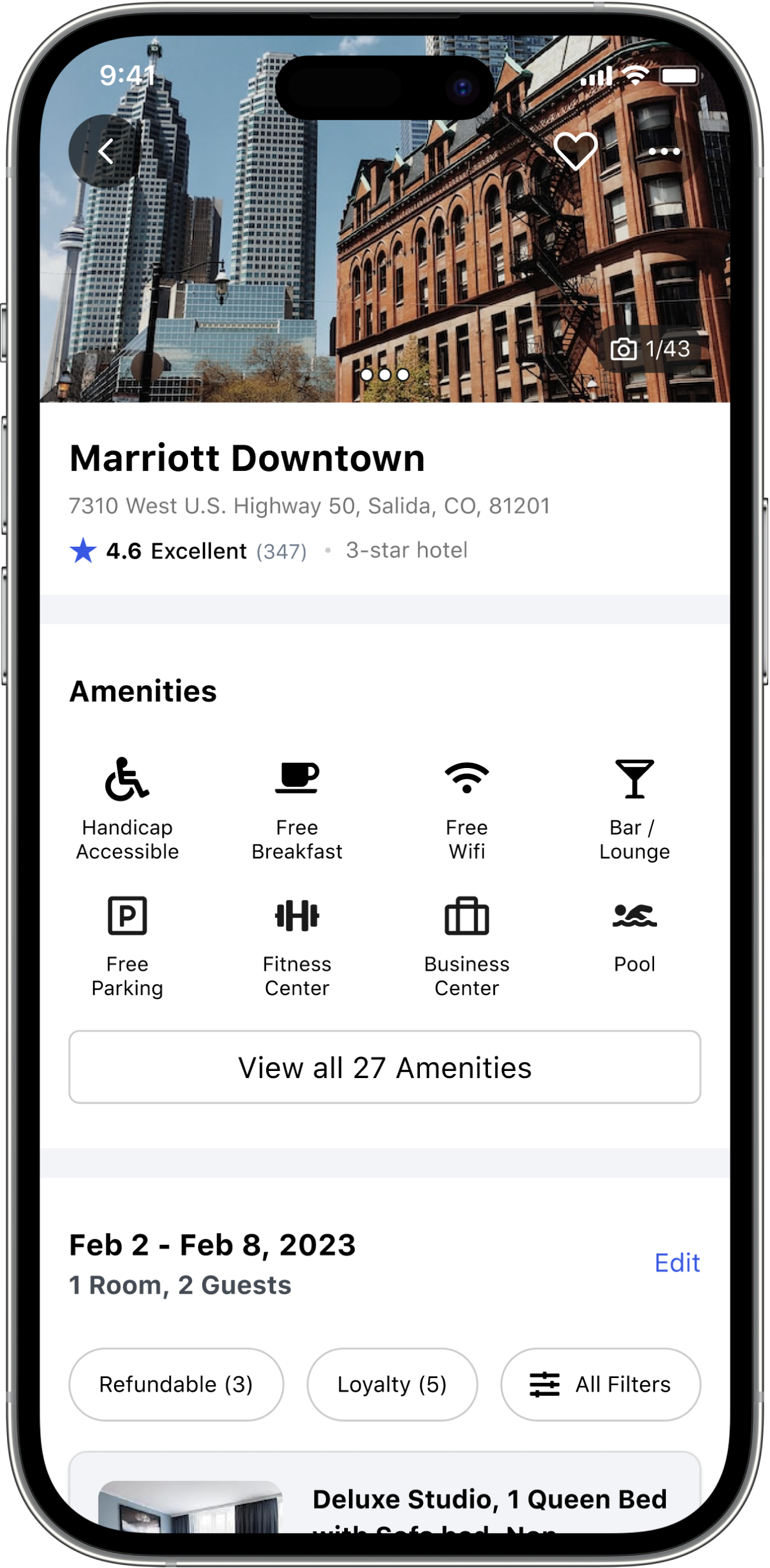 Property page mockup