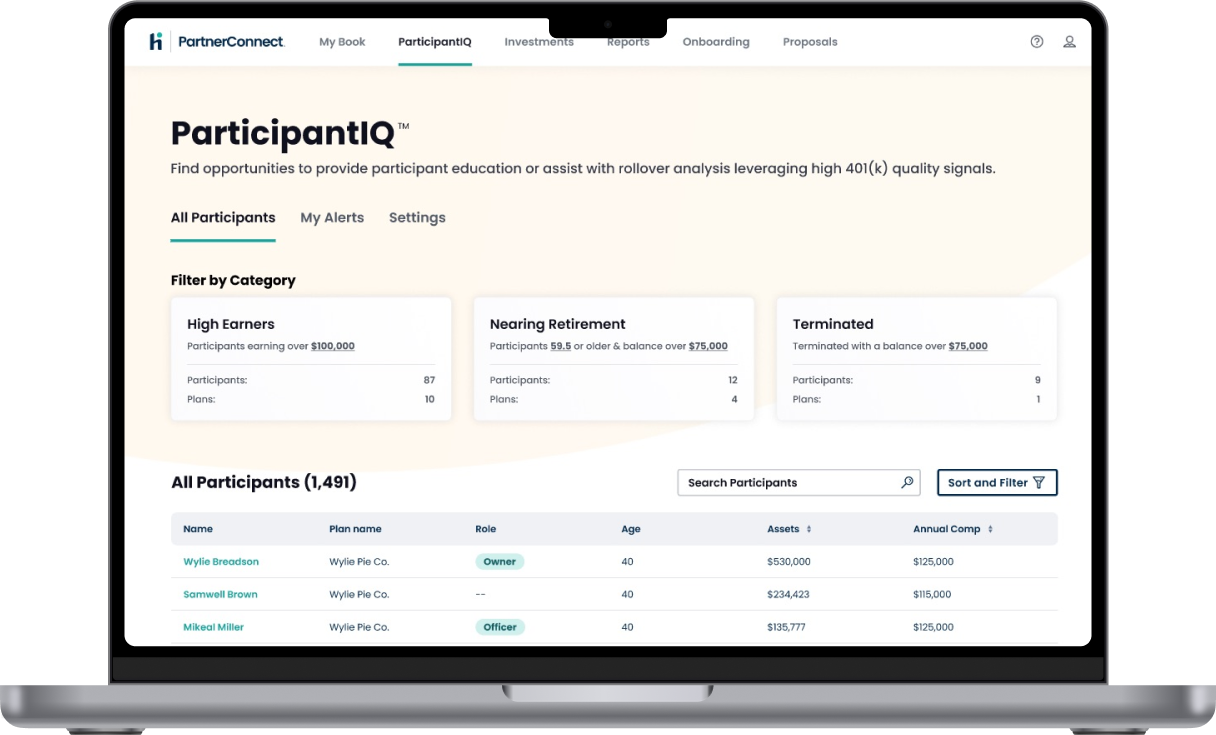ParticipantIQ on desktop